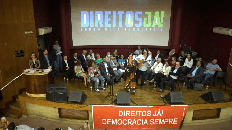 Ato do movimento Direitos Já em defesa da Justiça Eleitoral e contra a violência política, no Rio - Reprodução/UOL