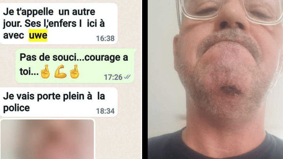 Mensagens de marido de cônsul falam em agressões - Reprodução/Whatsapp