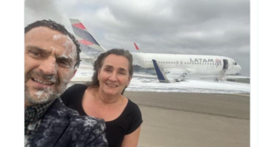 Enrique Varsi-Rospigliosi e mulher sobreviveram ao acidente no Peru - Reprodução/Twitter