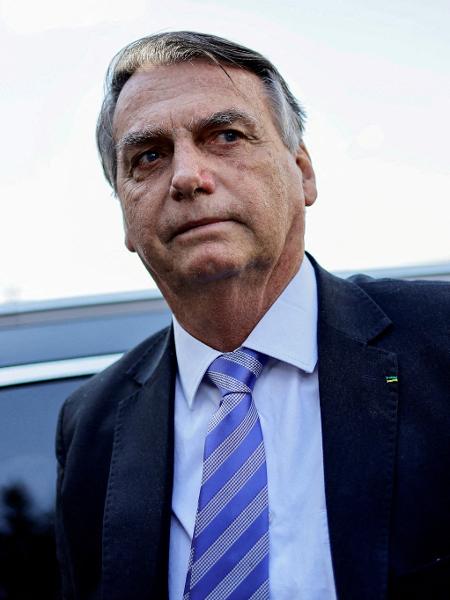 O ex-presidente Jair Bolsonaro durante a posse do presidente argentino Javier Milei