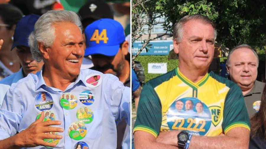 O governador de Goiás, Ronaldo Caiado, e o ex-presidente Jair Bolsonaro