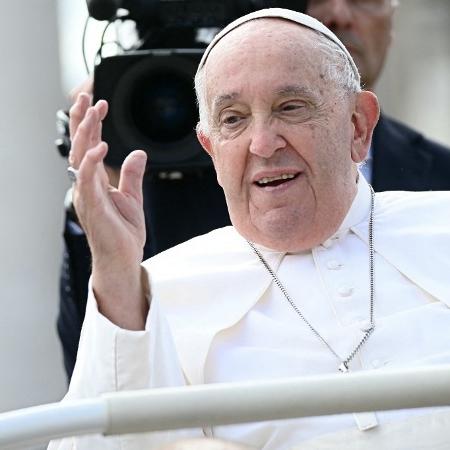 20.out.2024 - Papa Francisco na Praça São Pedro, Vaticano - FILIPPO MONTEFORTE/AFP