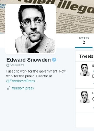 29.set.2015 - Edward Snowden estreia conta no Twitter - Twitter/Reprodução - Twitter/Reprodução