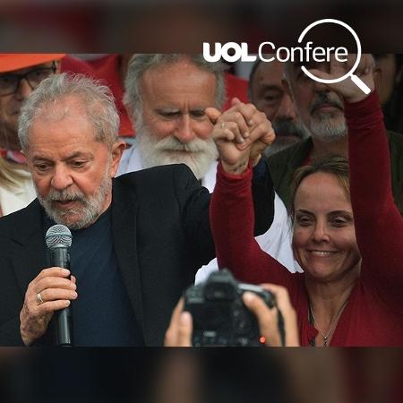 O ex-presidente Lula e sua filha Lurian Cordeiro Lula da Silva, na saída do petista da prisão em Curitiba - Carl de Souza - 8.nov.19/AFP