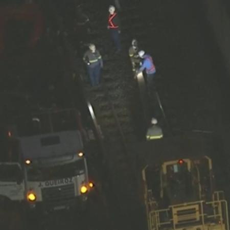 Descarrilamento afetou a circulação da linha 2 do metrô do Rio; situação já está normalizada - Reprodução/TV Globo