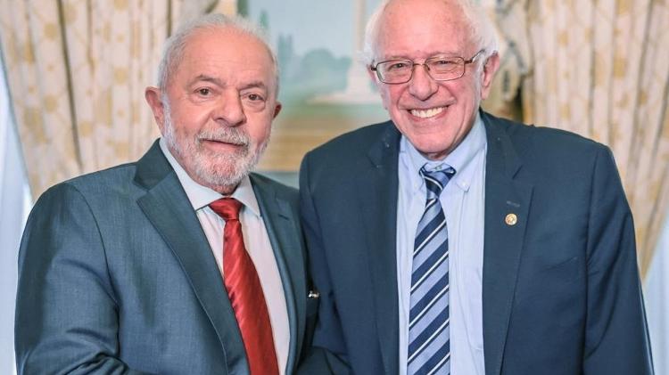 Presidente Lula (PT) encontra o senador Bernie Sanders, nos EUA - Divulgação/Ricardo Stuckert - Divulgação/Ricardo Stuckert