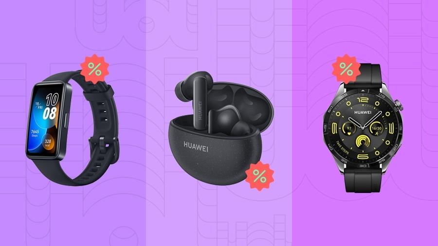 Smartwatch, smartband e fone de ouvido Huawei estão em promoção