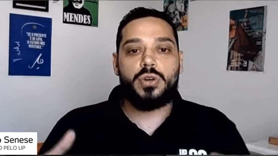 Ricardo Senese (UP), candidato à Prefeitura de São Paulo, em sabatina UOL/Folha - Reprodução