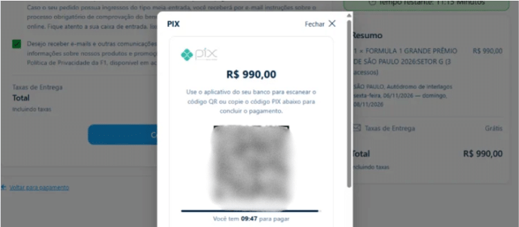 Tela daKaspersky mostra como criminosos exigem um pagamento ágil via PIX para reservar os supostos bilhetes, dificultando a recuperação dos valores perdidos Tela daKaspersky mostra como criminosos exigem um pagamento ágil via PIX para reservar os supostos bilhetes, dificultando a recuperação dos valores perdidos