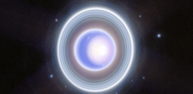 Detalhes inéditos: telescópio James Webb mostra anéis incríveis de Urano