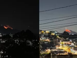 Incêndio atinge Pico do Jaraguá, em São Paulo