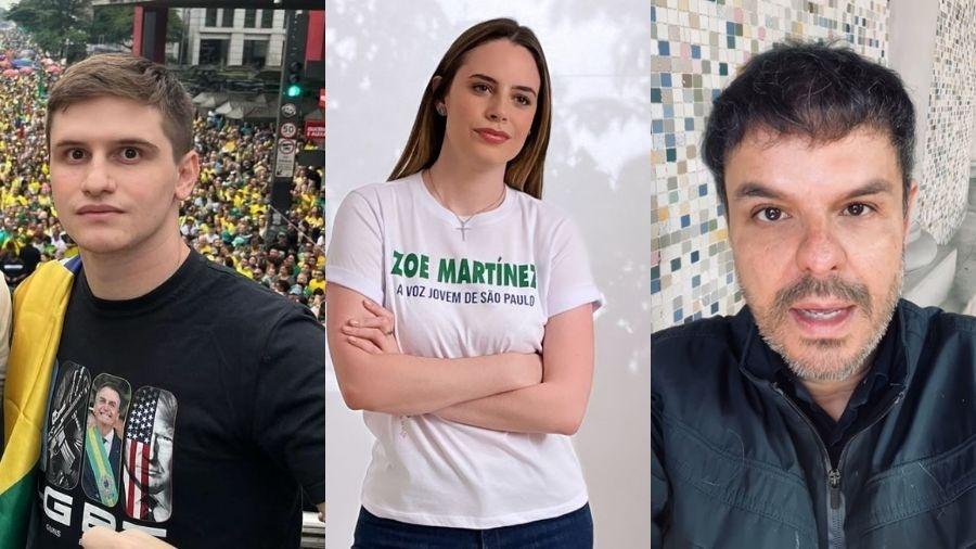 Lucas Pavanato, Zoe Martinez e Adrilles são ex-comentaristas da Jovem Pan e foram eleitos vereadores de São Paulo