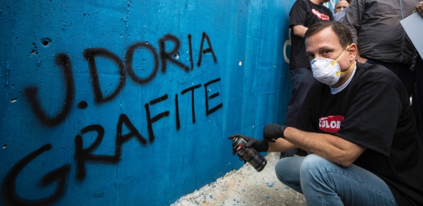 Doria, participou na manhã deste domingo (28) da inauguração da primeira etapa do Museu de Arte de Rua na zona norte da capital paulista - Bruno Rocha/Estadão Conteúdo