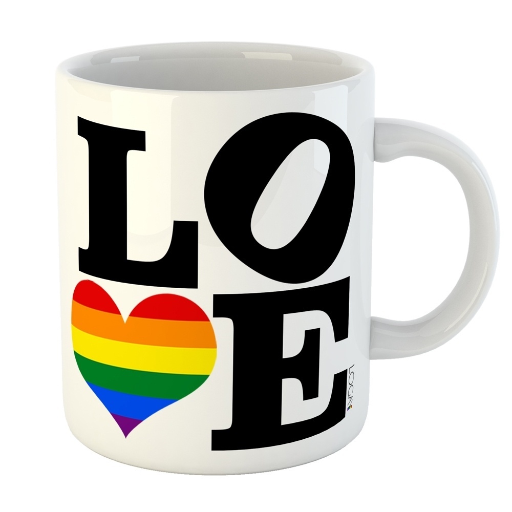 Caneca do site Logay, que comercializa roupas, acessórios e objetos de decoração que remetem à causa gay - Divulgação