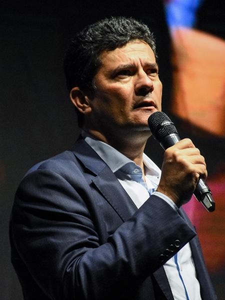 26.jan.2022 - O ex-ministro da Justiça, Sergio Moro (Podemos), em evento do MBL, em São Paulo - Roberto Sungi/Futura Press/Estadão Conteúdo