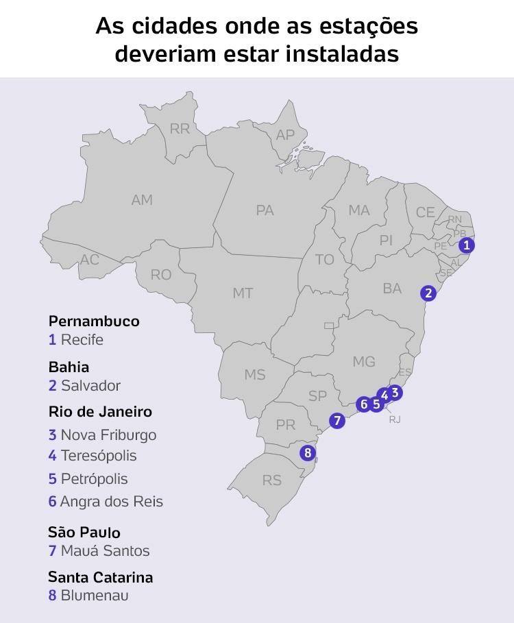 mapa cidades equipamentos e monitoramento - -