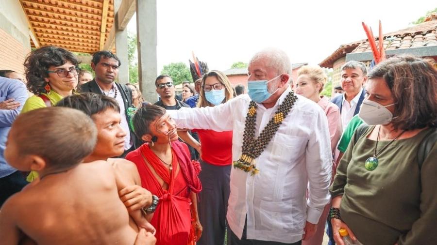 O presidente Lula visitou a terra ianomâmi em Roraima no fim de semana - Divulgação/Ricardo Stuckert