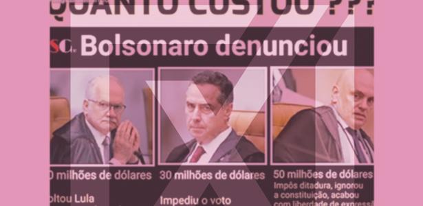 Bolsonaro não apresentou provas de que ministros do STF receberam propina