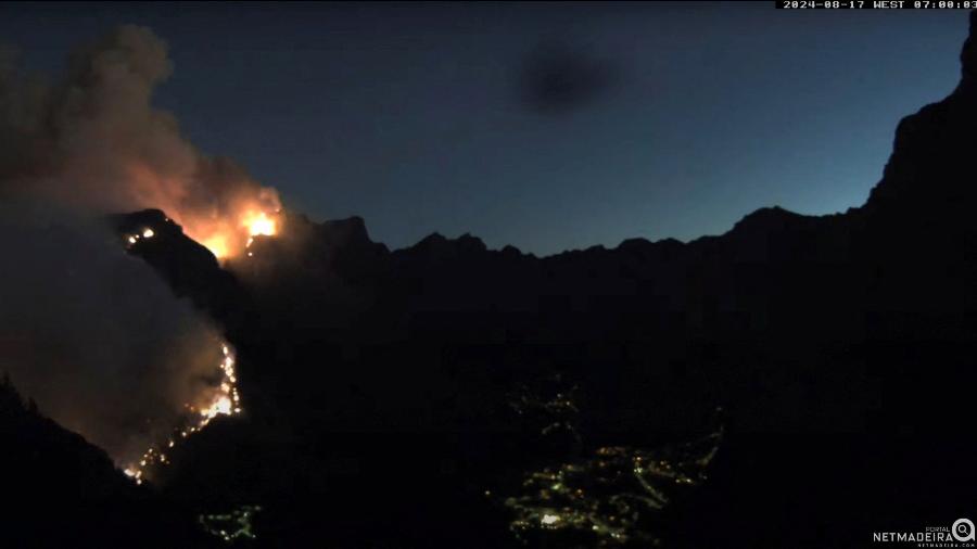 Incêndio atingiu a Ilha da Madeira, em Portugal