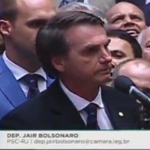 Bolsonaro vota ao favor do impeachment no último domingo - Reprodução;TV Câmara