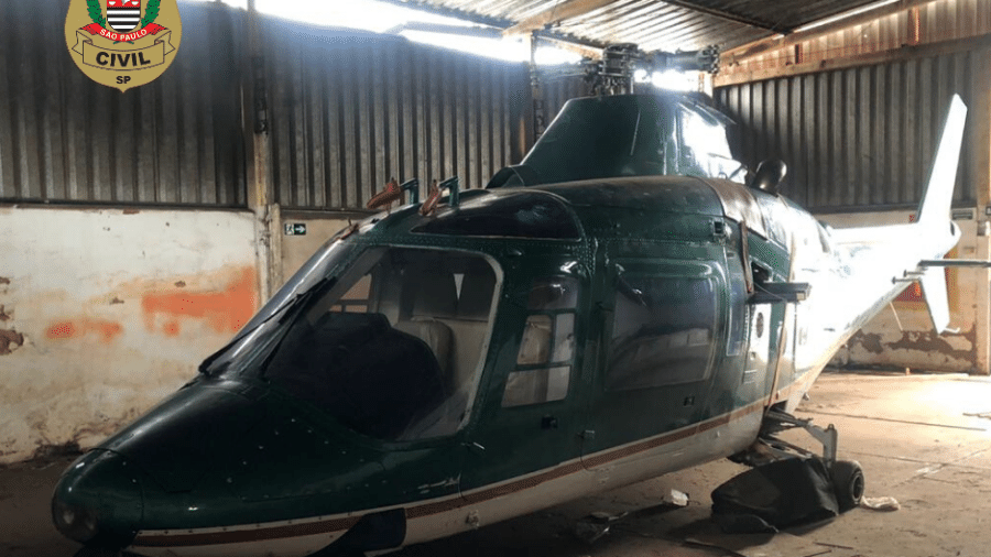 A aeronave foi localizada na cidade de Congonhas, em Minas Gerais - Divulgação/Polícia Civil