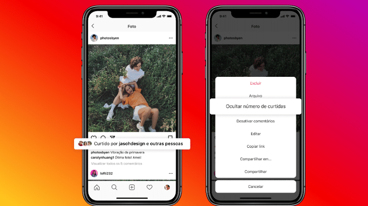 Instagram permitirá ocultar curtidas de posts específicos - Divulgação - Divulgação