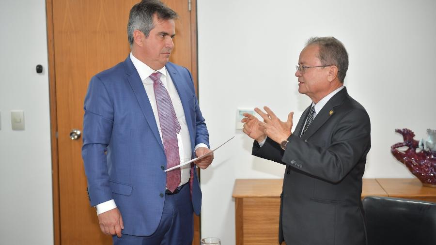 Senador Zequinha Marinho e o ministro da Casa Civil, Ciro Nogueira, em reunião sobre exportação de madeira - Divulgação/Zequinha Marinho