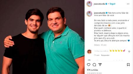 O vereador de Maceió João Catunda (PP-AL) e o pai, Edmundo Catunda - Reprodução/Instagram