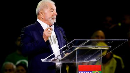 Lula em evento na Expo Center Norte, na zona norte de SãoPaulo - ALOISIO MAURICIO/ESTADÃO CONTEÚDO