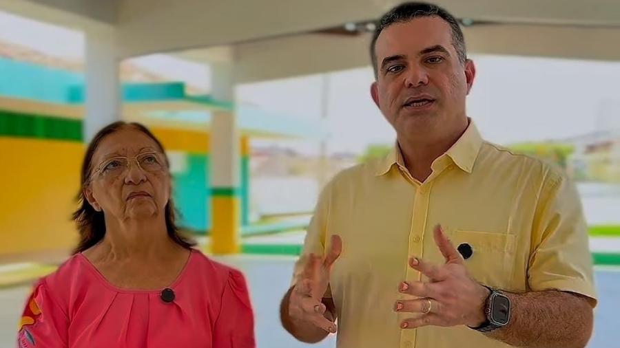 Tereza Pequeno, prefeita de Orós, e o deputado estadual Simão Pedro 