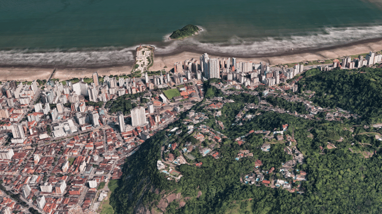 O Morro de Santa Terezinha fica entre os bairros do Marapé e José Menino, em Santos O Morro de Santa Terezinha fica entre os bairros do Marapé e José Menino, em Santos