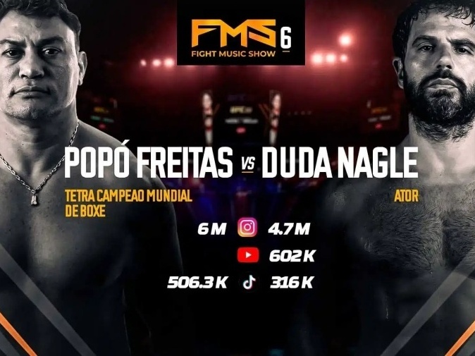 Luta de Popó x Duda Nagle no FMS6: veja card completo e onde assistir