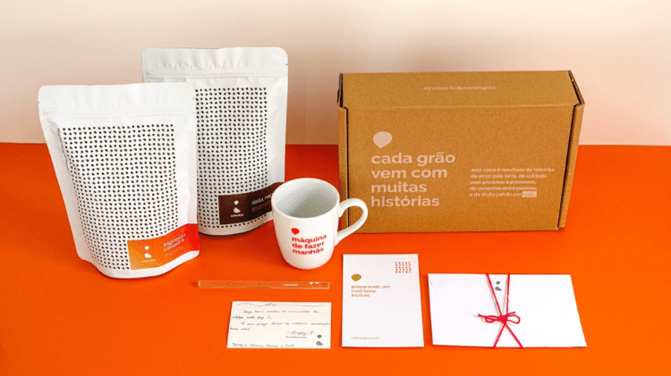 Kit de assinatura da Coffee&Joy pode ser todo personalizado ou "surpresa" Kit de assinatura da Coffee&Joy pode ser todo personalizado ou "surpresa"