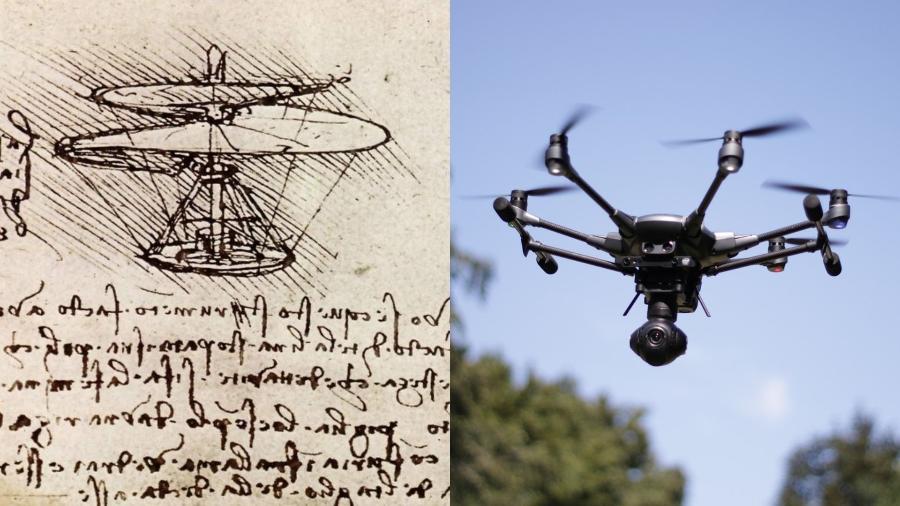 'Parafuso aéreo', de Da Vinci, pode ser solução para silenciar drones 'Parafuso aéreo', de Da Vinci, pode ser solução para silenciar drones