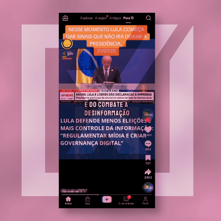 29.jul.2025 - A publicação investigada recorre a táticas clássicas de manipulação para induzir o público ao erro