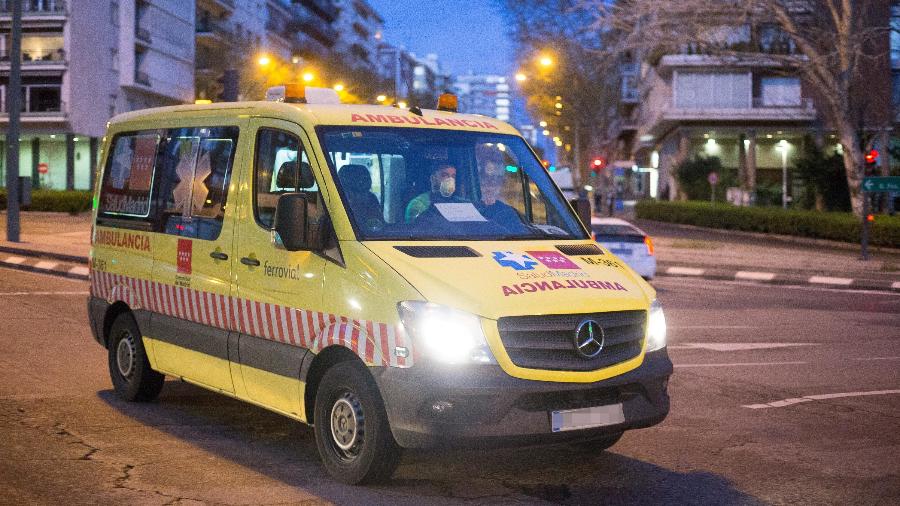 Ambulância em Madri, na Espanha - Europa Press News/Europa Press via Getty Images