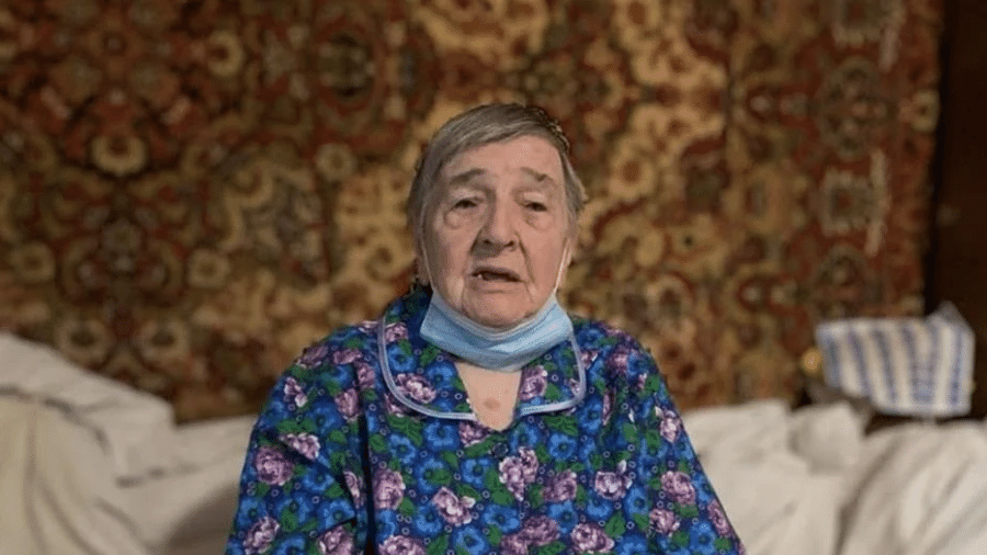 21.04.2022 - Vanda Semyonovna Obedkova morreu em 4 de abril enquanto se abrigava em um porão sem aquecimento, em Mariupol, na Ucrânia - Reprodução / Rabino Mendel Cohen
