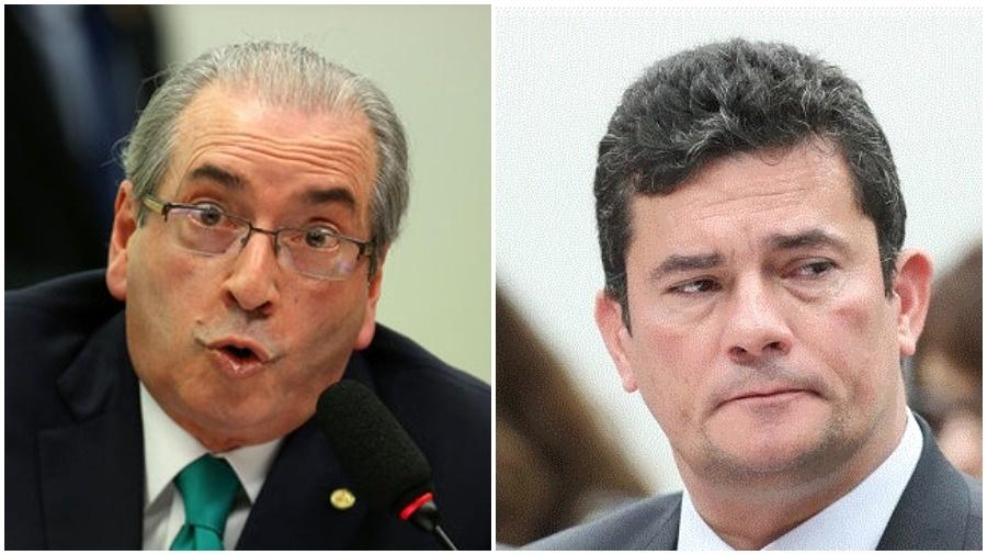 Eduardo Cunha disse que "será um prazer confrontar" o ex-juiz Sergio Moro na Câmara; os dois são pré-candidatos ao Congresso Nacional - Reprodução