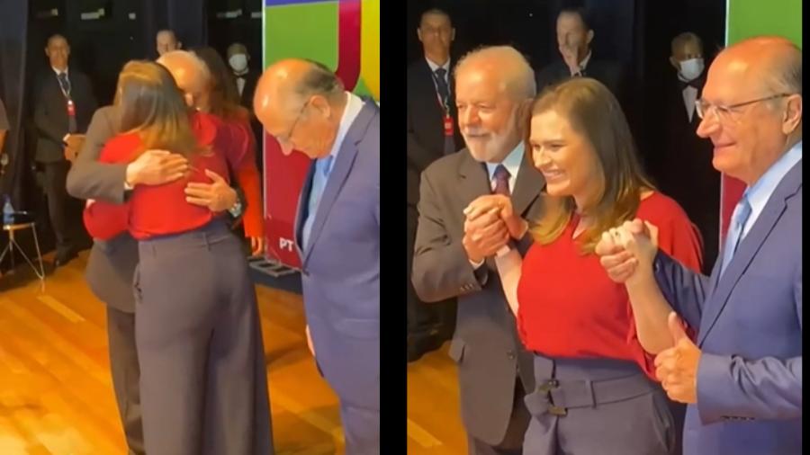 Vídeo bloqueado pelo Instagram mostra Marília Arraes posando ao lado Lula e Alckmin (veja acima) - Reprodução/Marília Arraes/Instagram/via Veja