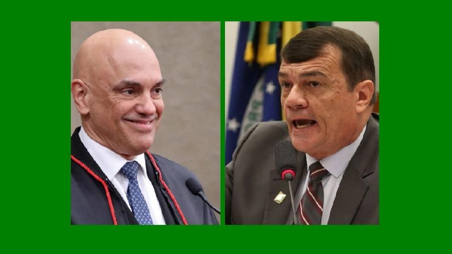 Alexandre de Moraes, presidente do TSE, e Paulo Sergio Nogueira, ministro da Defesa. General mostrou destemor diante do ridículo -  Antonio Augusto/TSE/AFP; Fabio Rodrigues Pozzebom/Agência Brasil