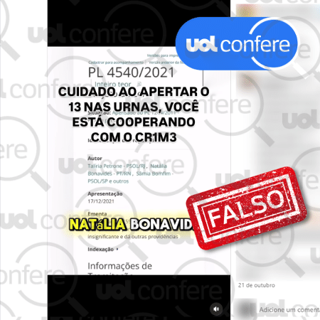 1º.nov.2024 - O PL 4540/2021 não propõe legalizar roubos e furtos de celulares ou de fios