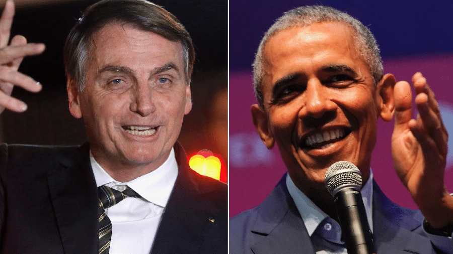 O presidente Jair Bolsonaro e o ex-presidente dos Estados Unidos Barack Obama - Reuters/Divulgação/Montagem