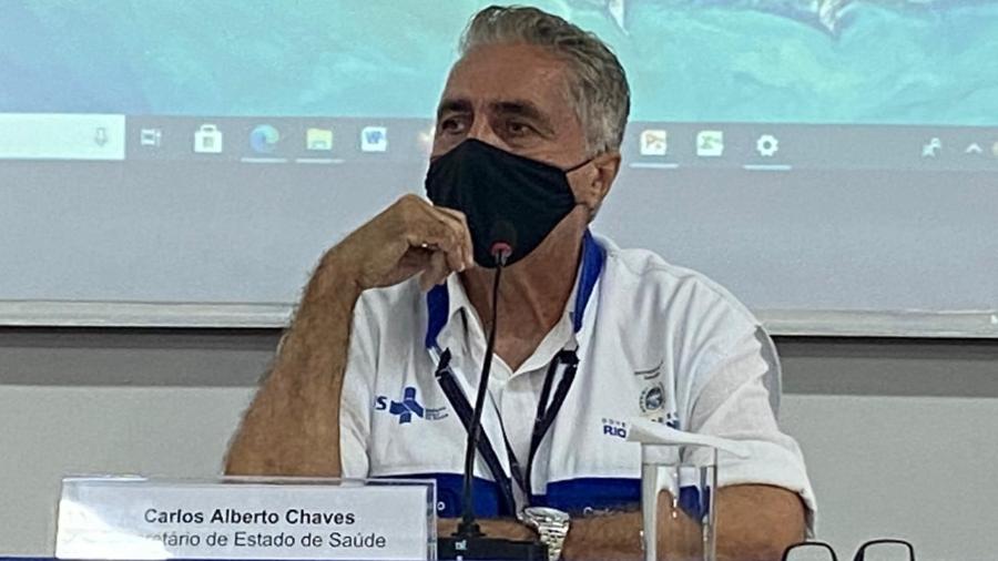 10.mar.2021 - Carlos Alberto Chaves, secretário estadual de Saúde do Rio de Janeiro, fala sobre combate à pandemia no estado em coletiva - Herculano Barreto Filho/UOL