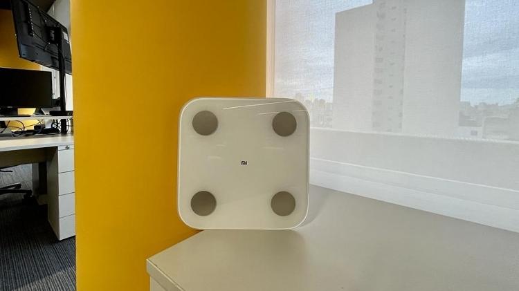 Balança de bioimpedância da Xiaomi - Bruna Souza Cruz/Tilt - Bruna Souza Cruz/Tilt