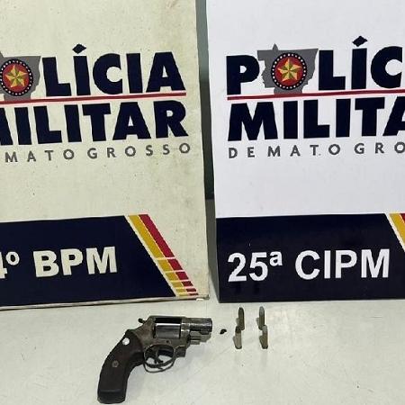 Arma encontrada pela polícia de Mato Grosso onde os amigos do Porsche estavam - Divulgação/PM