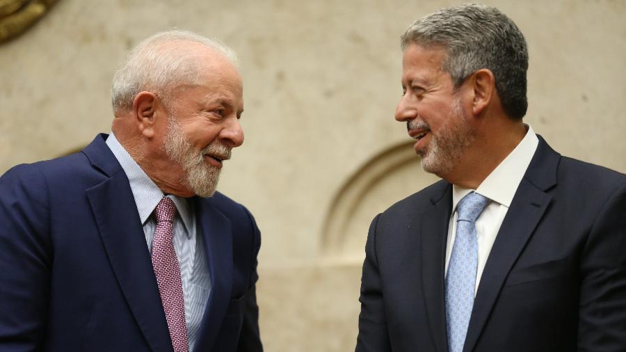 O presidente Lula (PT) e o presidente da Câmara, Arthur Lira (PP-AL)