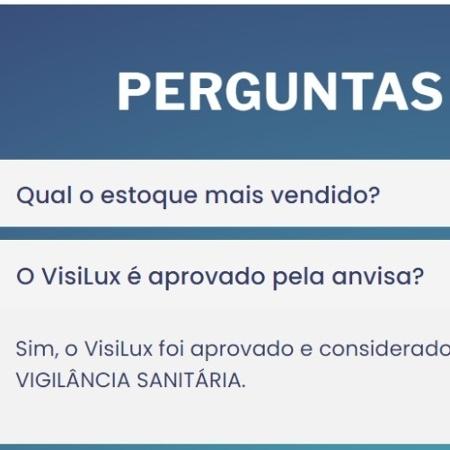 Produto faz propaganda enganosa: não tem aprovação da Anvisa