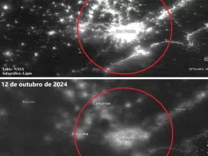 Imagens de satélite revelam São Paulo antes e depois de apagão