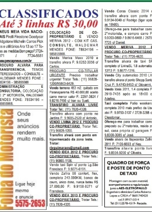 Classificados - Reprodução - Reprodução