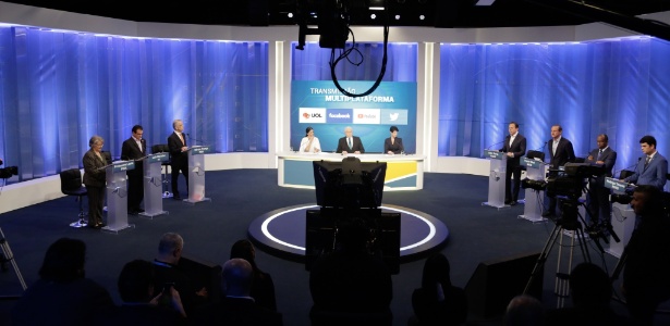 Candidatos ao governo de SP participam de debate da RedeTV!, em 24 de agosto